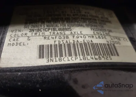 2011 Nissan Versa 1.8S from USA, damaged, VIN 3N1BC1CP1BL468925